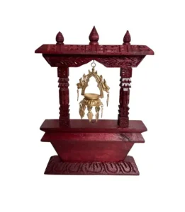 Nepali Wooden Shrine with Hanging Bell Token Of Love
